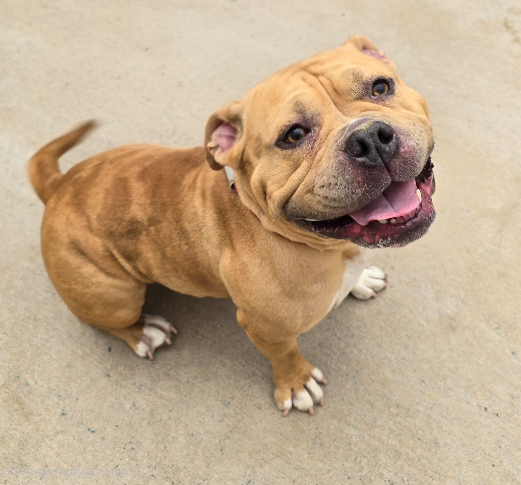 Lola, a Staffy Cross looking for a home through Almost Home Animal Rescue NI